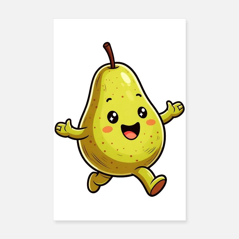 Gehende Birne Poster 20x30 cm