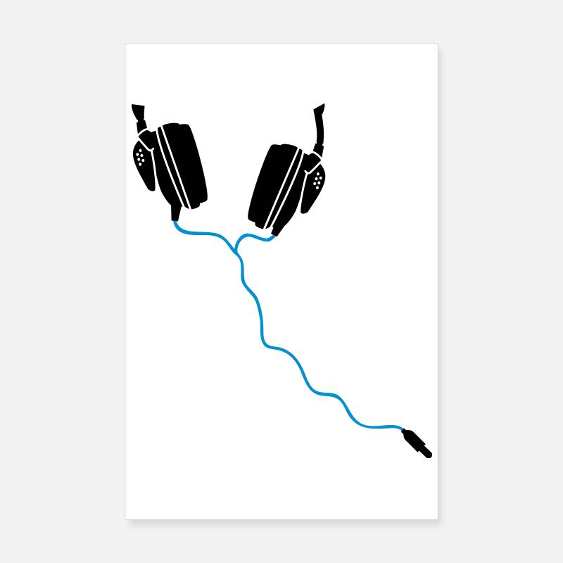 kopfhörer headphones DJ Poster 20x30 cm