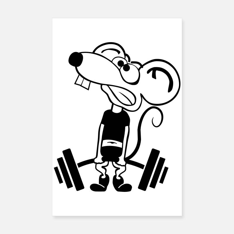 Pump Maus kontur 1c Poster 20 x 30 cm