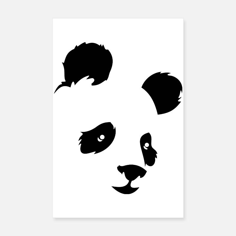 panda - Poster 20 x 30 cm - blanc