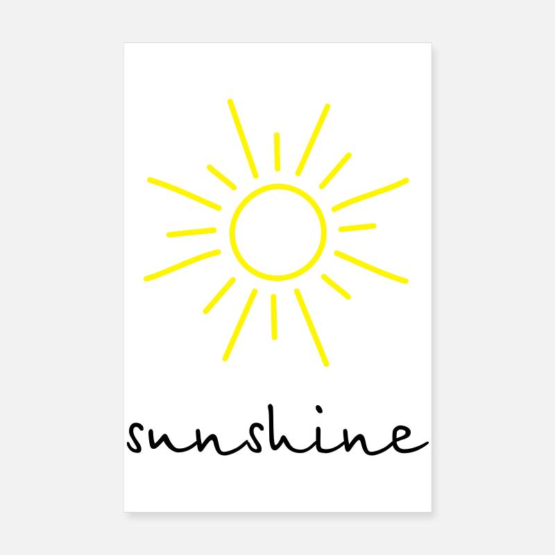 sunshine soleil - Poster 20 x 30 cm - blanc