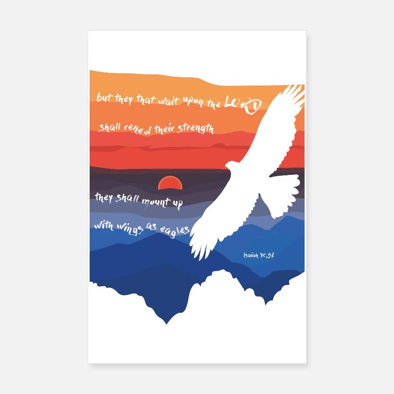 Isaiah 40:31 / Bible verse Poster 8" x 12" (20x30 cm)