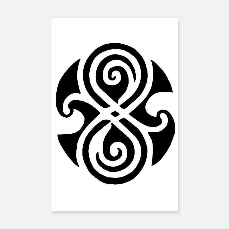 Symbole celte noir Poster 20 x 30 cm