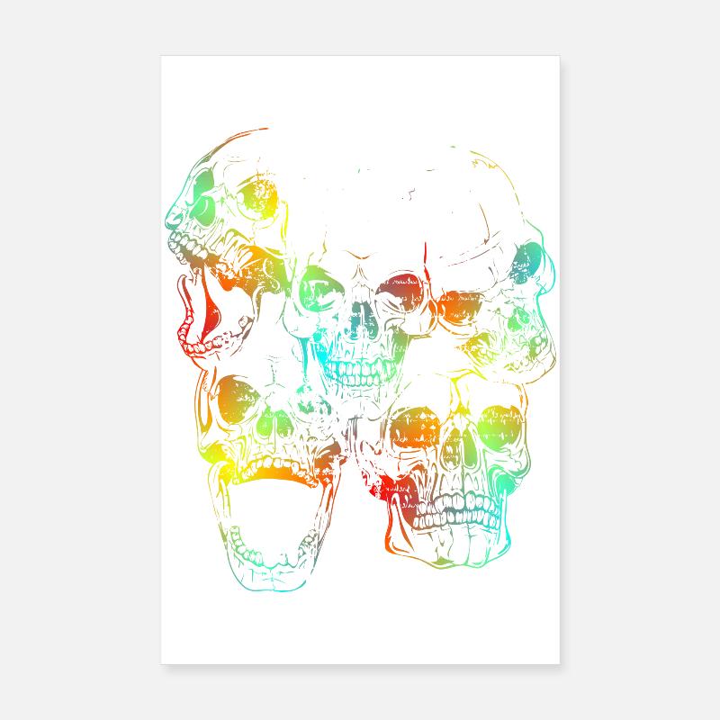 crânes Poster 20 x 30 cm