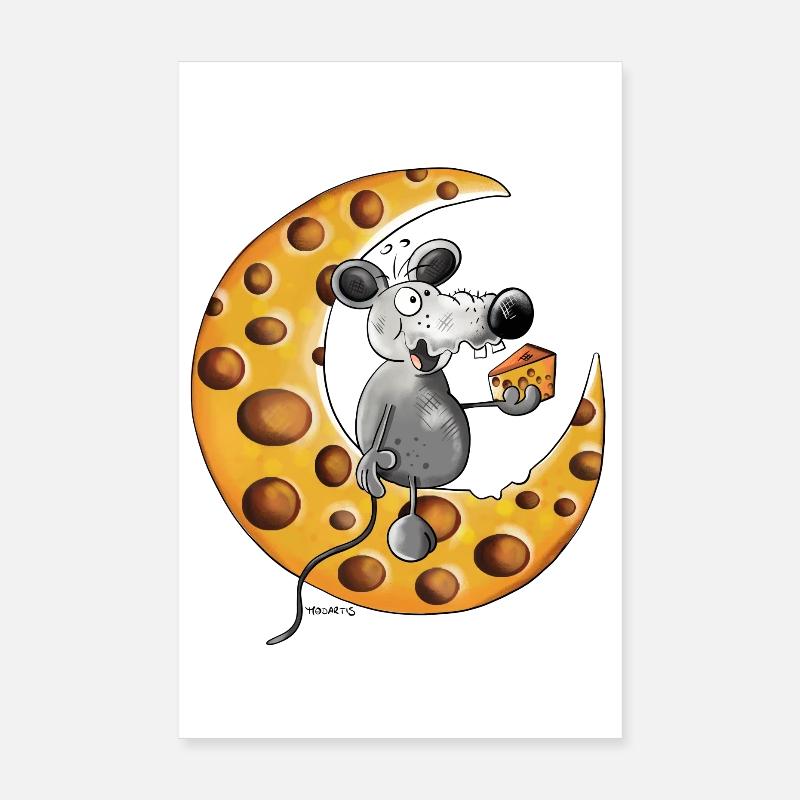 The Mouse Love Cheese Poster 8" x 12" (20x30 cm)