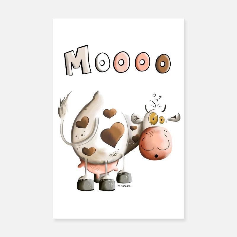 Moooo Vache Poster 20 x 30 cm