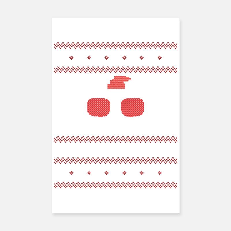 Chat Griffus du Père Noël Poster 20 x 30 cm
