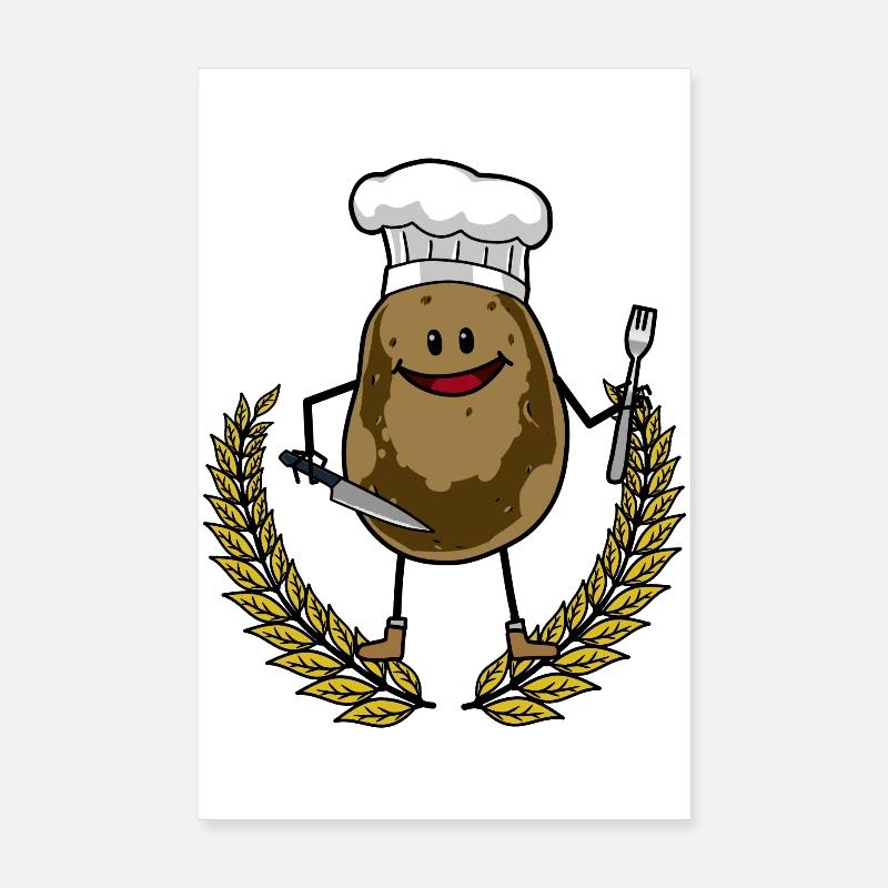 Potato Cook Kitchen Cooking Dining Restaurant Poster 8" x 12" (20x30 cm)