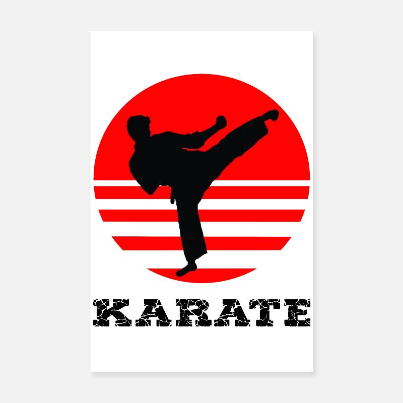Karate - Poster 20x30 cm - Weiß
