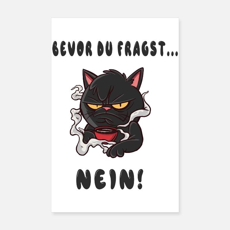 Dessin de chats drôles Poster 20 x 30 cm