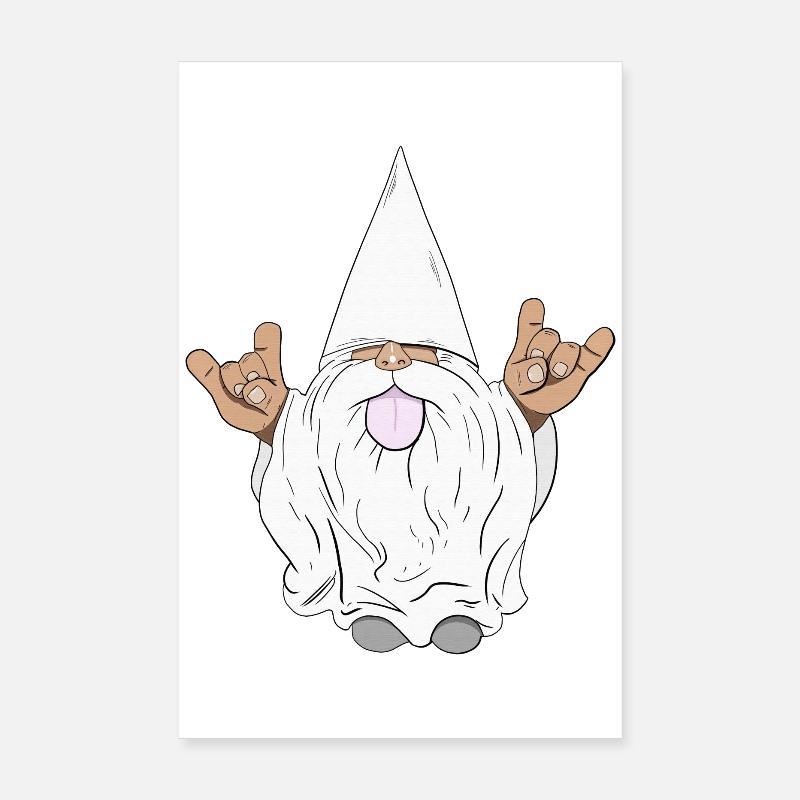 Gnome Rock - Poster 8" x 12" (20x30 cm) - white