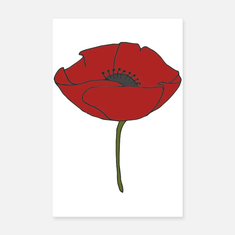 mohnblume Poster 20x30 cm