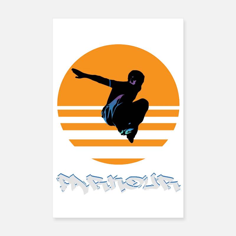 Parkour - Poster 20x30 cm - Weiß