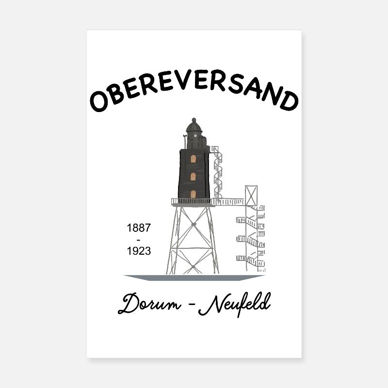 Obereversand Lighthouse, Dorum-Neufeld, North Sea Poster 8" x 12" (20x30 cm)