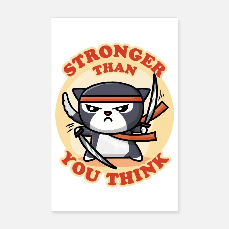 Ninja Katze Poster 20x30 cm