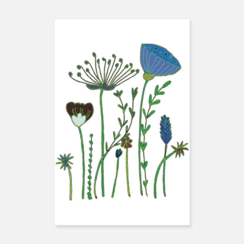 Dried flowers semitone Poster 8" x 12" (20x30 cm)
