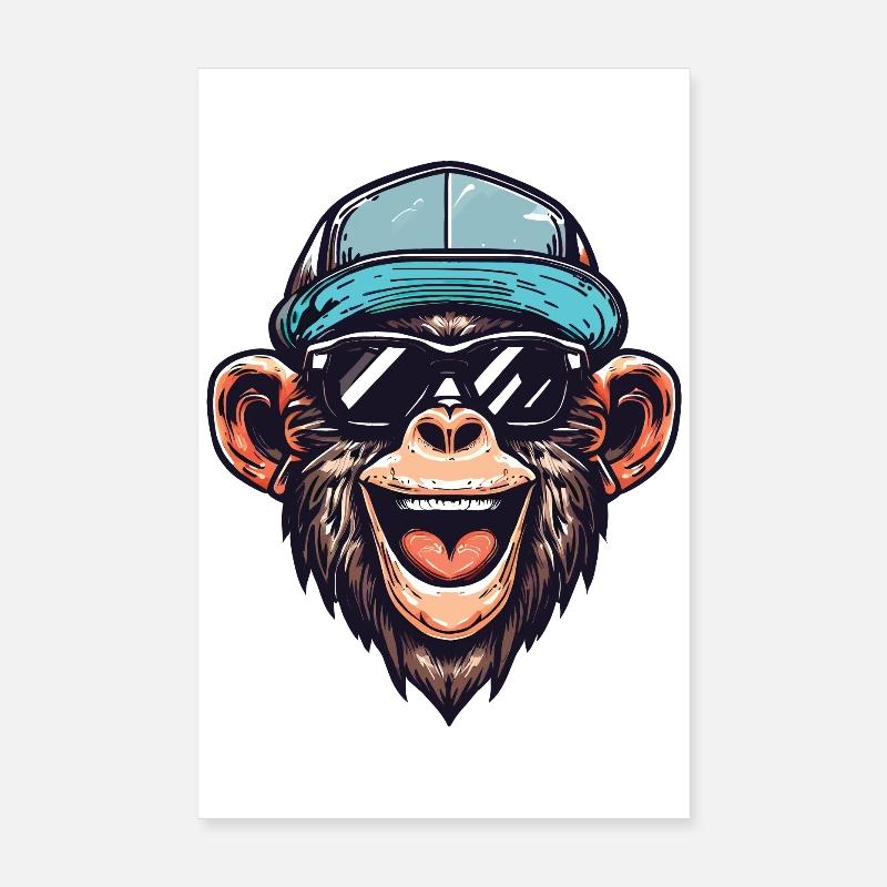 Lustiger Affe Poster 20x30 cm