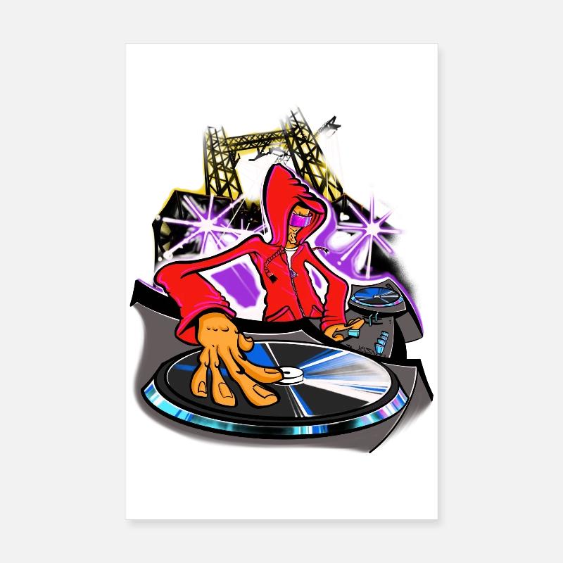 DJing Poster 20x30 cm