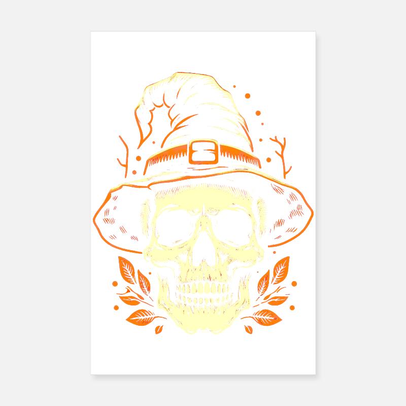 Skull in a hat Poster 8" x 12" (20x30 cm)