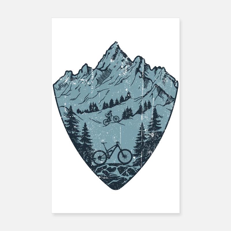 Bouclier des Mountain Trail Riders Poster 20 x 30 cm