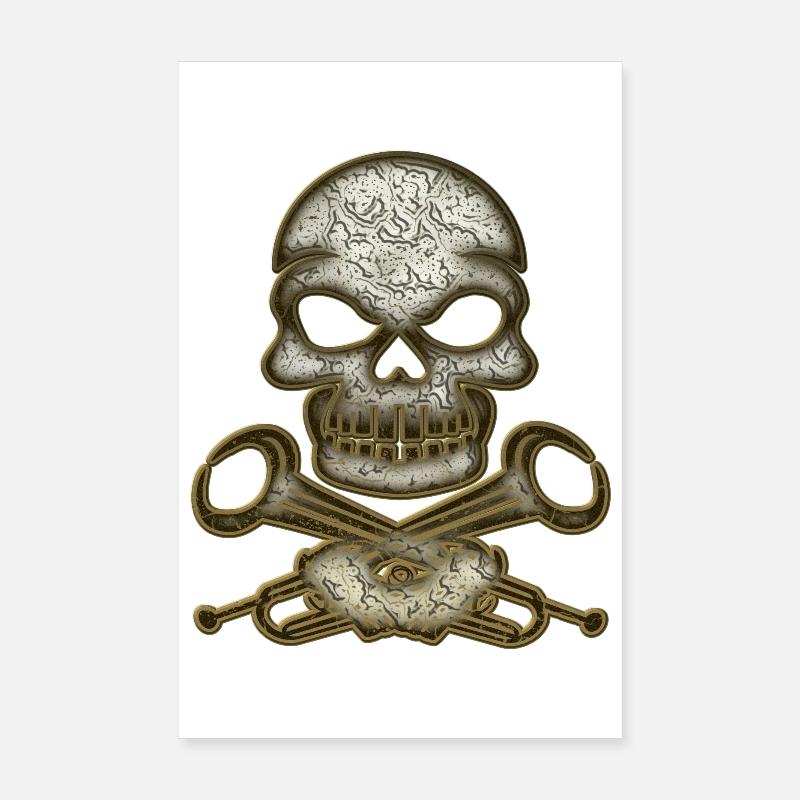 Crâne Crâne Poster 20 x 30 cm