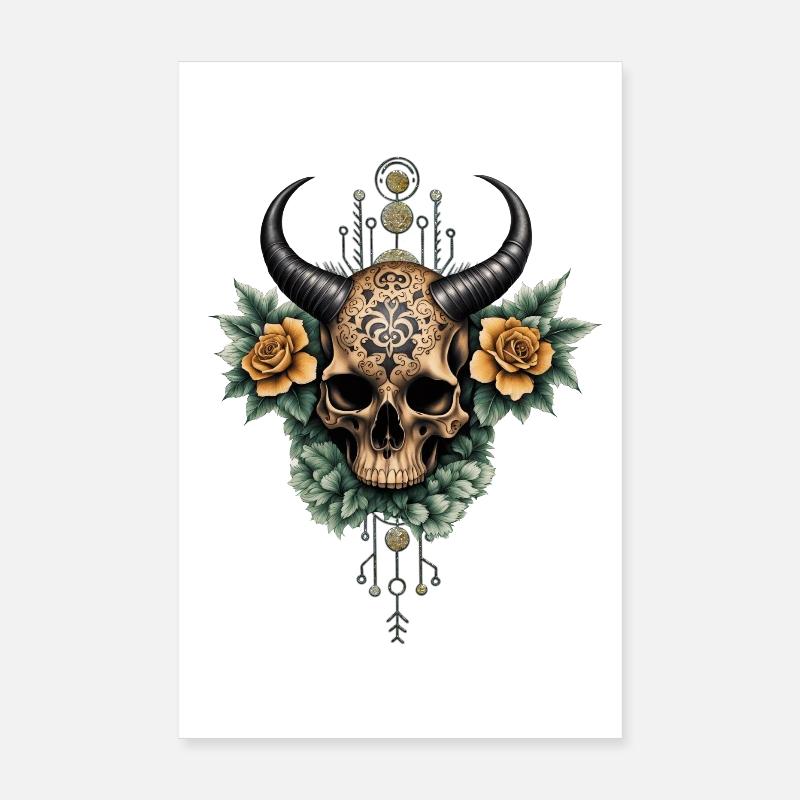 Awesome skull. Poster 8" x 12" (20x30 cm)