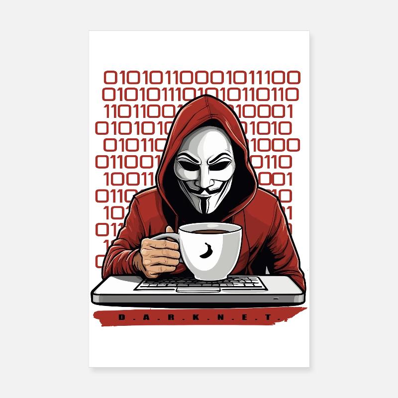 Anonymous Hacker Poster 20x30 cm
