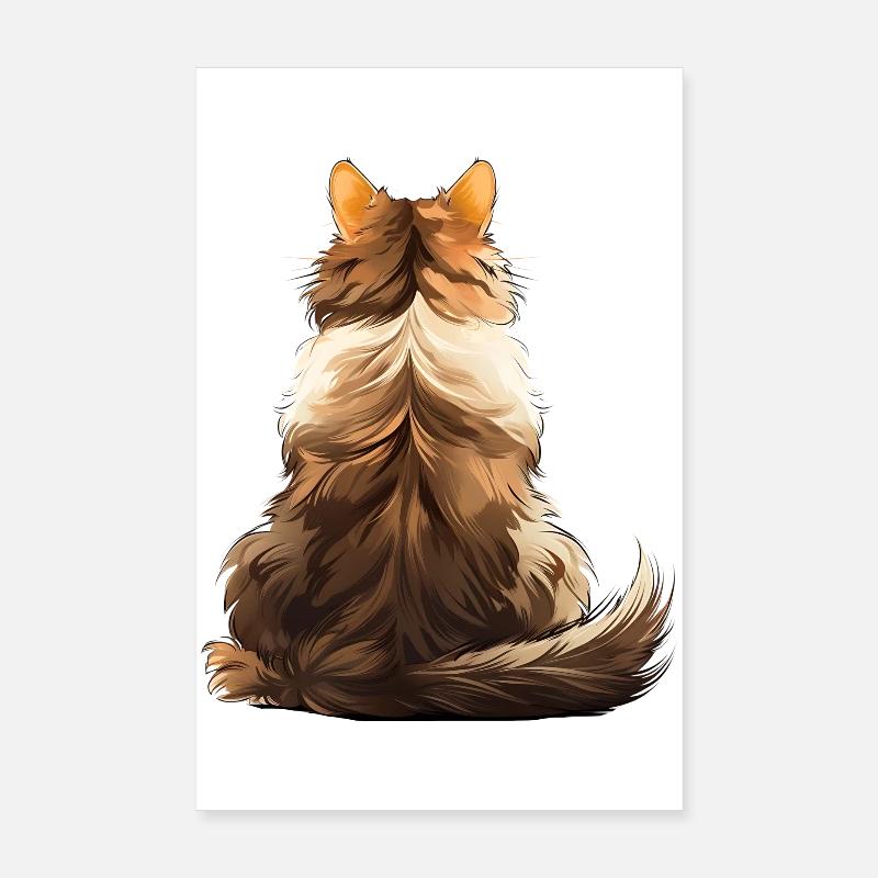 Norwegian Forest Cat Poster 8" x 12" (20x30 cm)