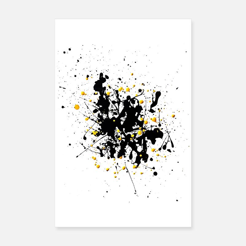 Yellowblack.Splash Poster 20x30 cm