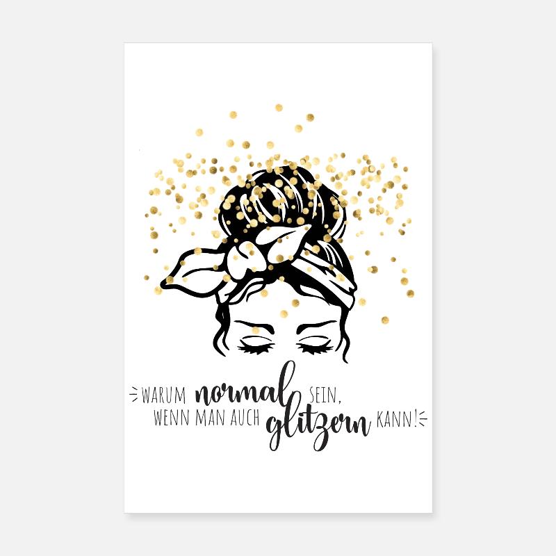 Glitzerkonfetti Spruch Poster 20x30 cm
