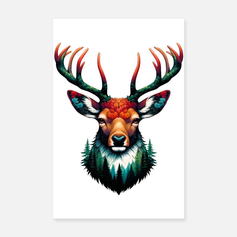 Deer Poster 8" x 12" (20x30 cm)
