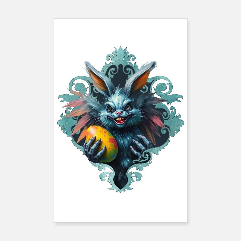 The creepy Easter bunny, Poster 8" x 12" (20x30 cm)