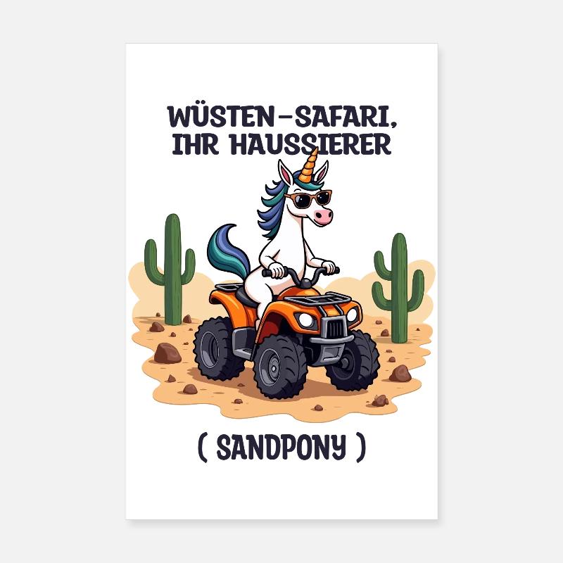 Desert Unicorn Poster 8" x 12" (20x30 cm)