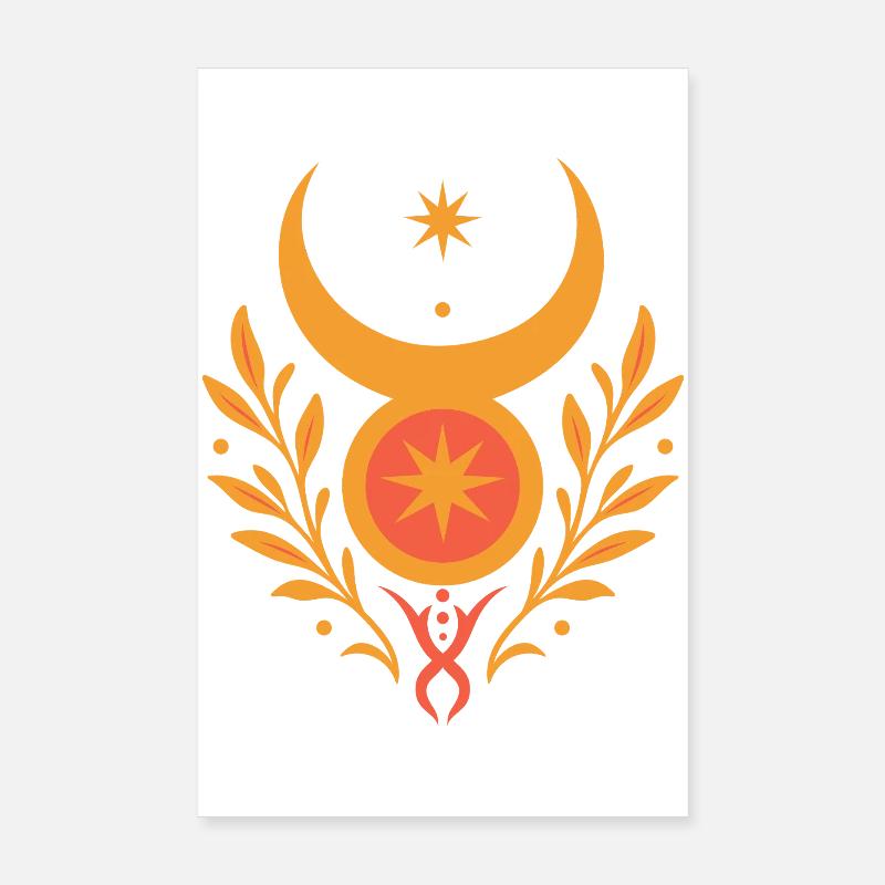 Mittsommer Sonnengott - Pagan & Wicca - Poster 20x30 cm - Weiß
