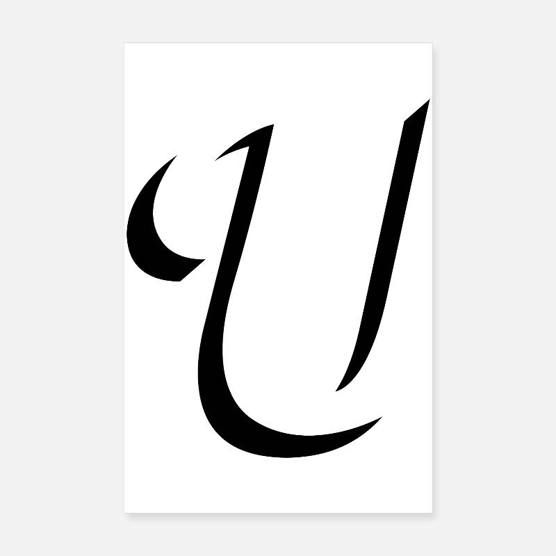 Letter U, Name, der Buchstabe U Poster 20x30 cm
