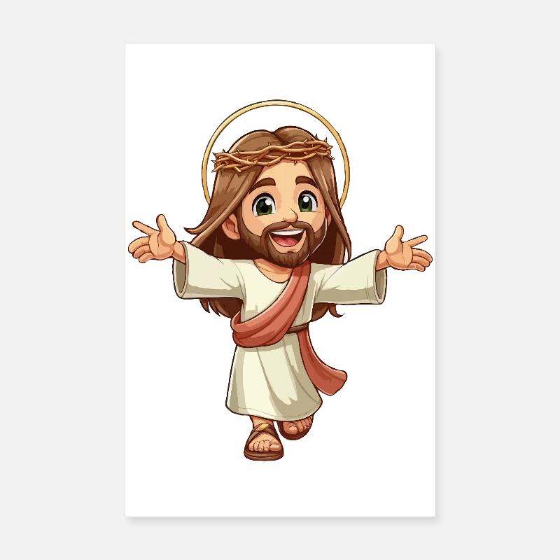 Joyeux jeune Jésus Poster 20 x 30 cm