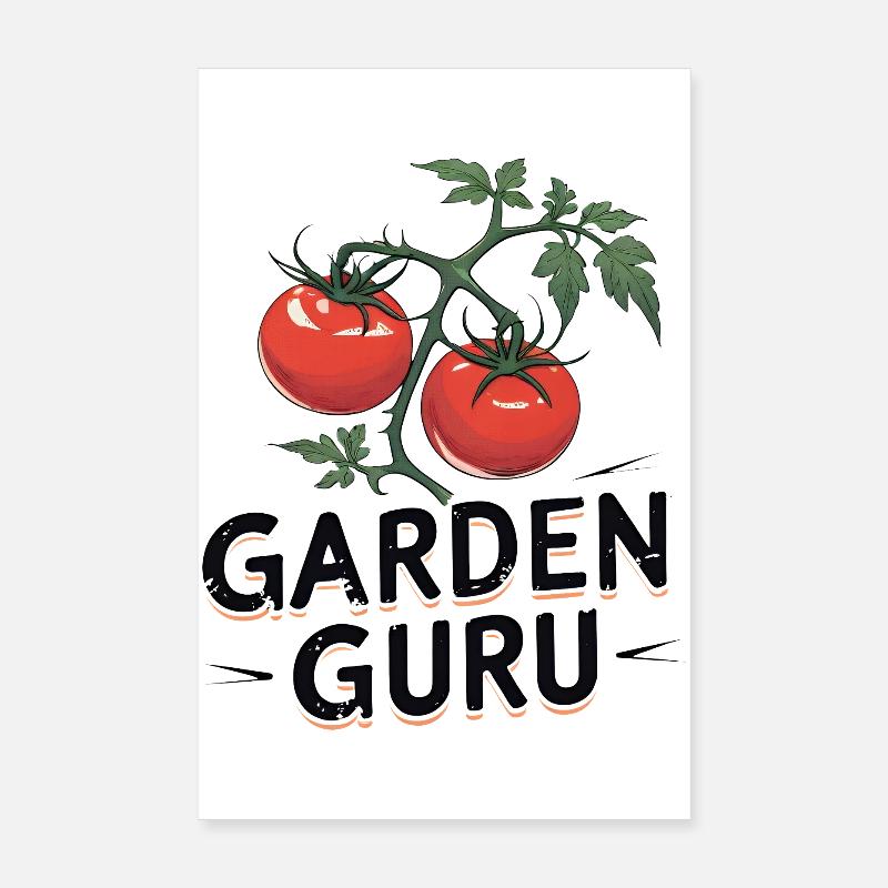 Garden Guru Tomatoes Poster 8" x 12" (20x30 cm)