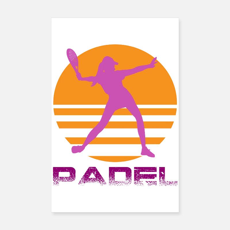 Padel - Poster 20x30 cm - Weiß