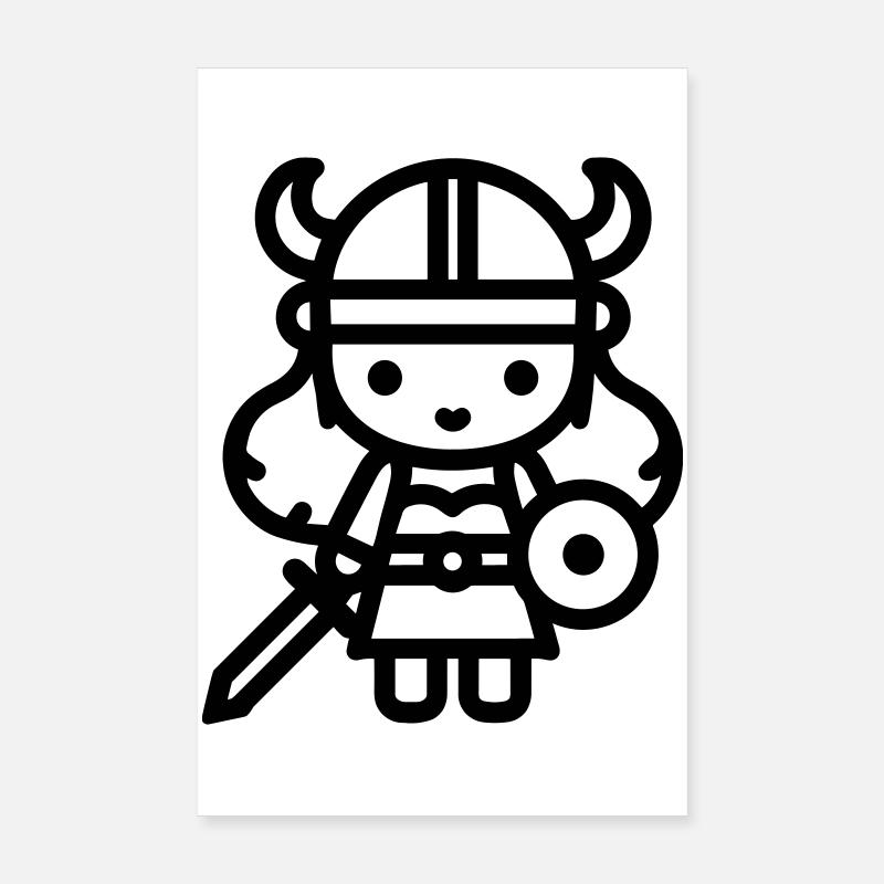 guerrier Poster 20 x 30 cm