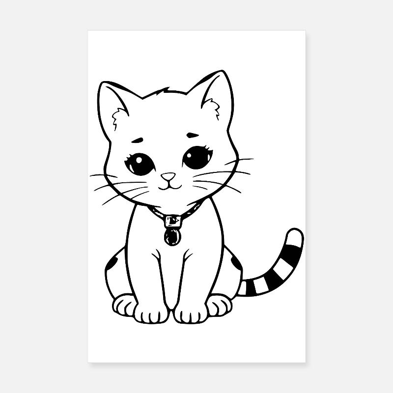 Katze Kätzchen Katzenshirt Geschenk Poster 20x30 cm