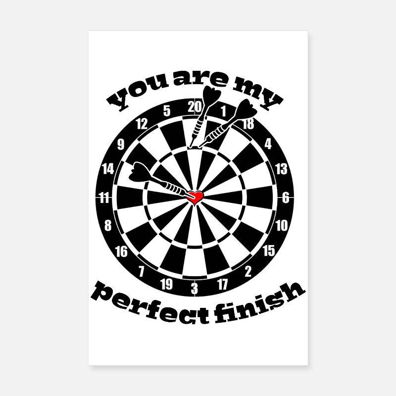 Fléchettes amoureuses Poster 20 x 30 cm