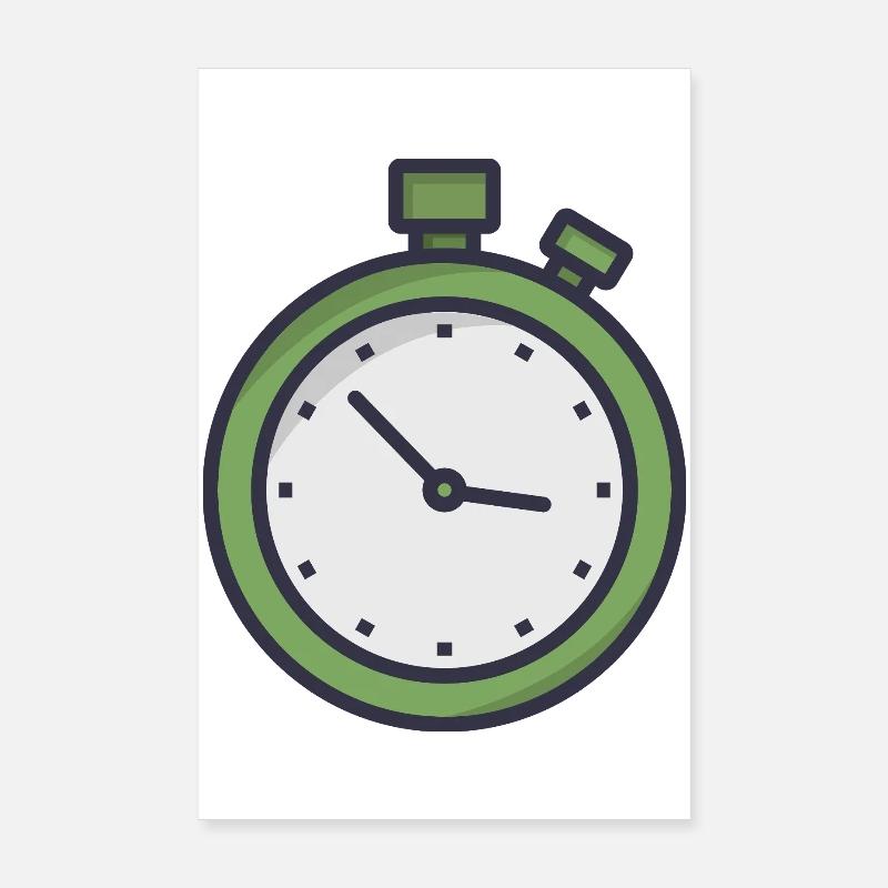 Stoppuhr Poster 20x30 cm