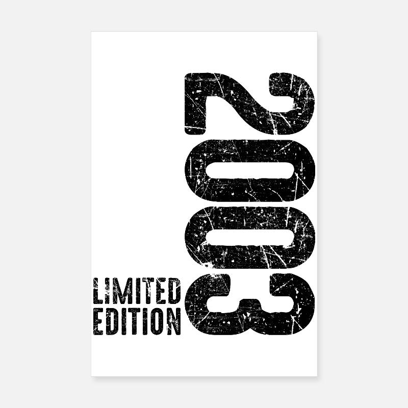 2003 Édition Limitée – 23 ans d’anniversaire vintage Poster 20 x 30 cm