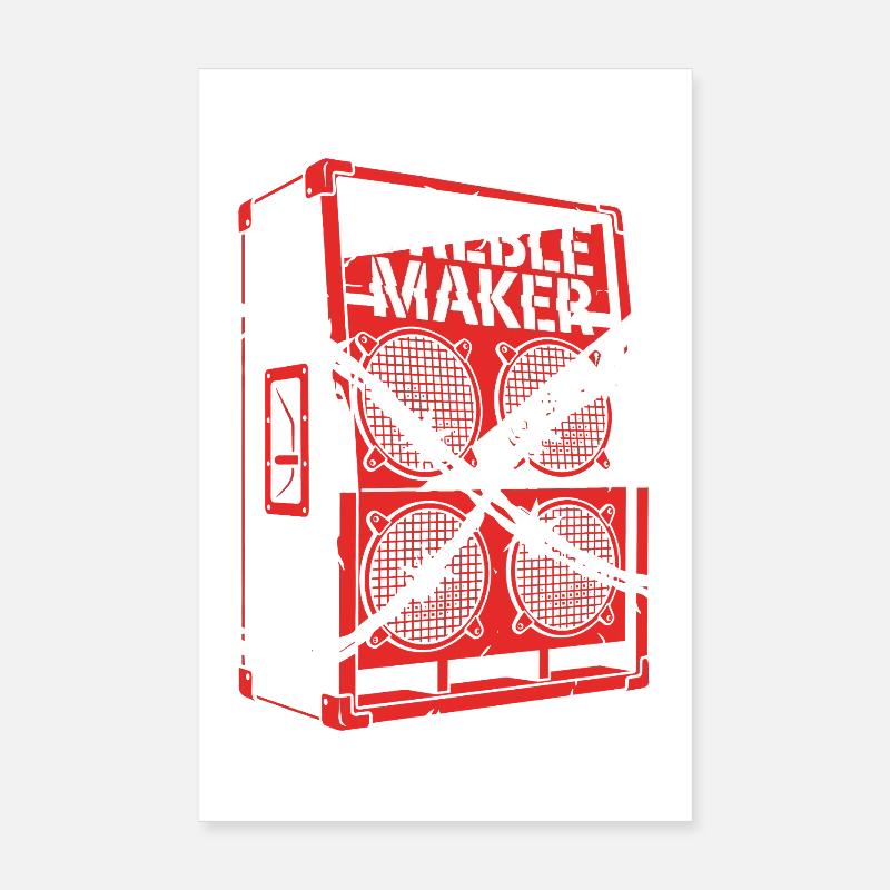 Treble Maker Music Pun Techno Rave Poster 8" x 12" (20x30 cm)