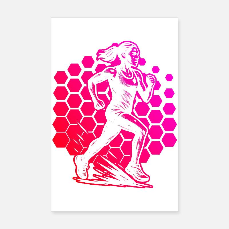 Modern Running Artwork Poster 8" x 12" (20x30 cm)