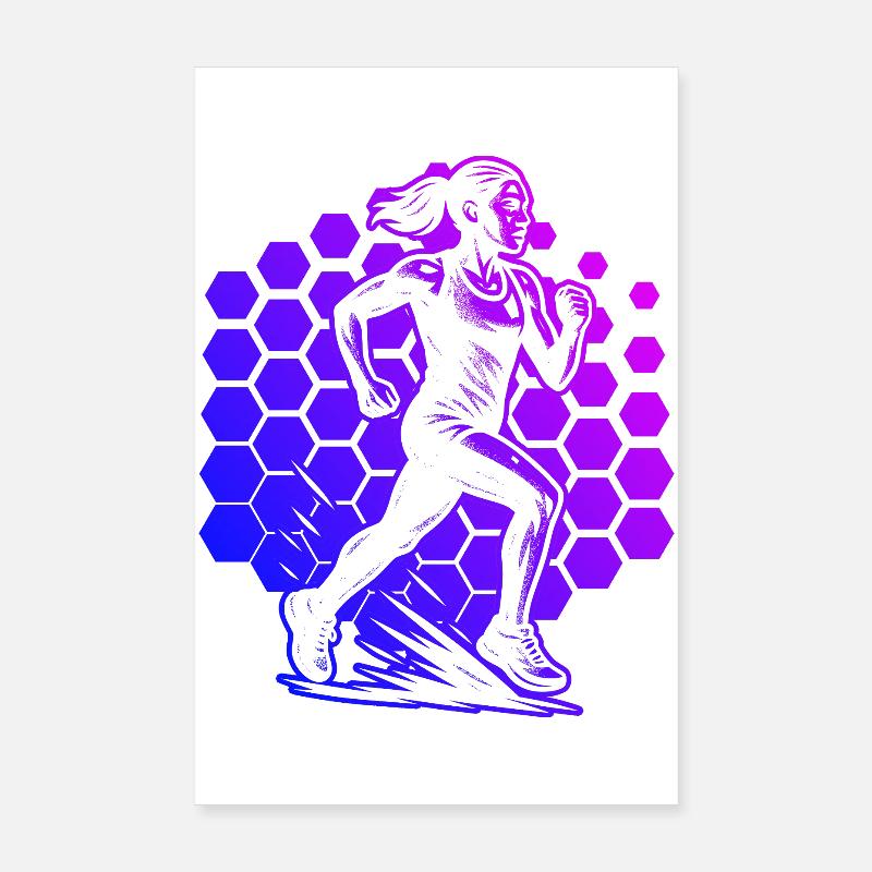 Modern Running Artwork Poster 8" x 12" (20x30 cm)
