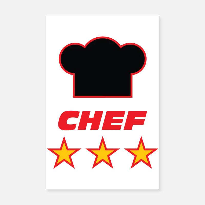 Chef - Kitchen - Cook Poster 8" x 12" (20x30 cm)