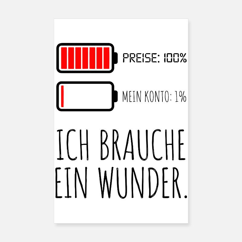 Prix, 100 % Mon compte 1 % Poster 20 x 30 cm