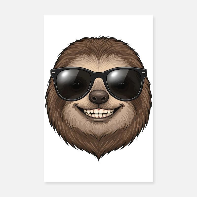 Cooler Dackel mit Sonnenbrille Freund Herrchen  Poster 20x30 cm