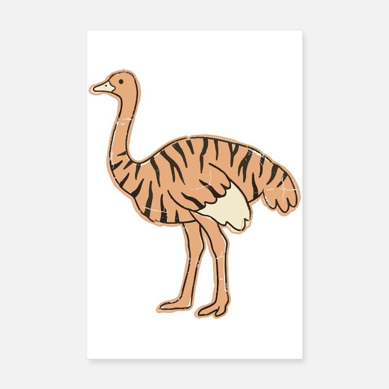 Austria Range Cartoon-Streifen getigert Poster 20x30 cm